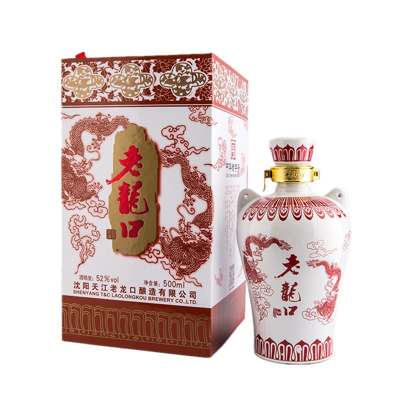 52度老龙口红花龙酒500ml