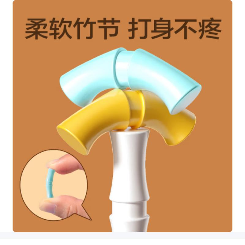 得力安格耐特竹节跳绳 绳长可调 不易打结不计数日常活动课间学生跳绳 [混色 1根2.6m]FT170跳绳竹节款 (不计数高清大图