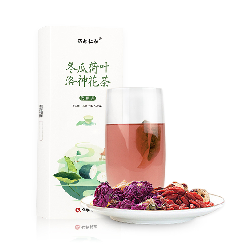 药都仁和 冬瓜荷叶洛神花茶 保健茶饮 玫瑰茄袋泡花草茶包组合 三盒/90袋*7g 三盒装360g