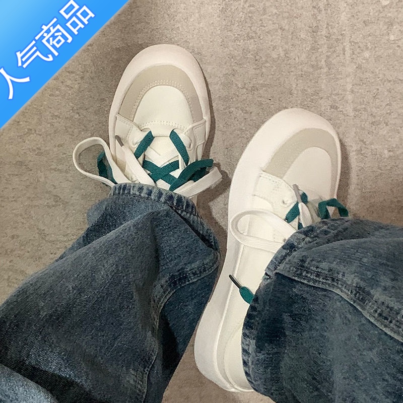 SUNTEK帆布鞋夏季新款透气2023新款两穿半拖一脚蹬小白鞋懒人休闲女鞋子高清大图