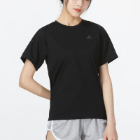 阿迪达斯(adidas)短袖女 2023夏季新款运动休闲服透气健身训练快干圆领t恤衫 H57742