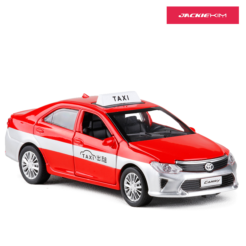 132凯美瑞出租车taxi的士合金车模语音播报金属开回力玩具车红色