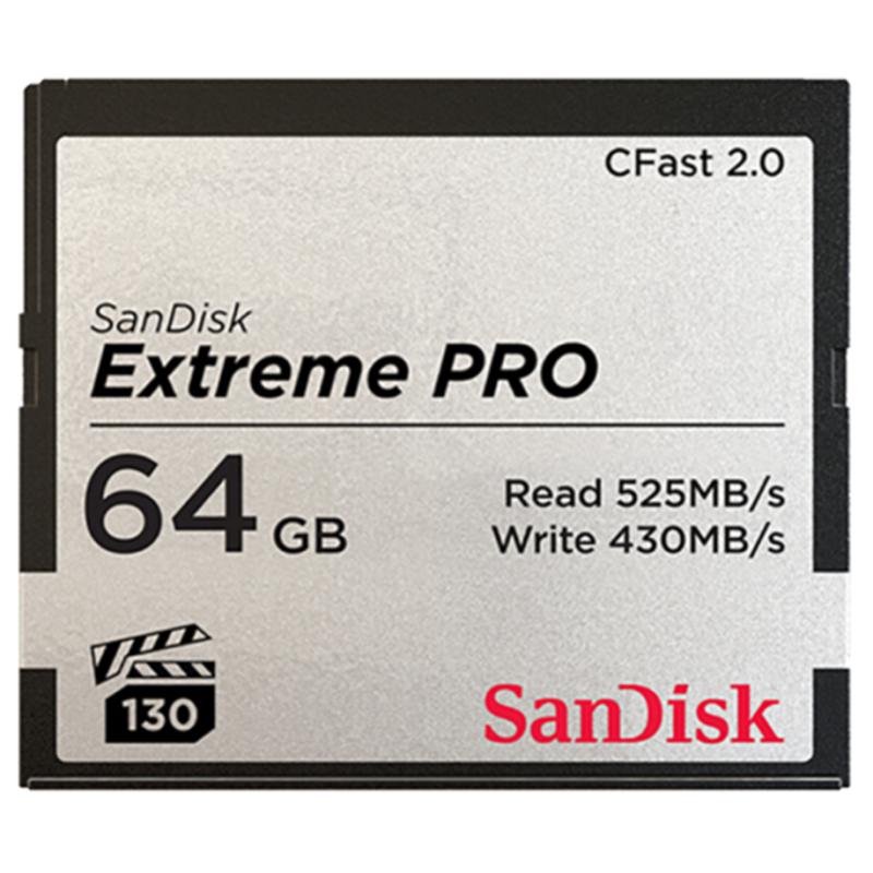 闪迪(SanDisk)64GB CFast 卡 读525MB/s相机摄像机存储卡