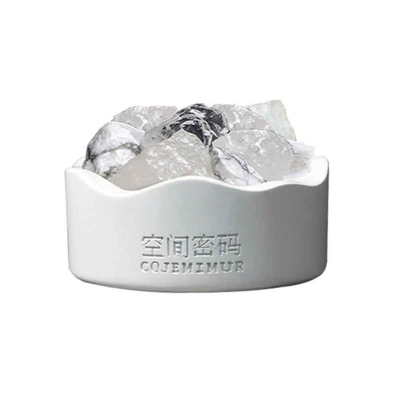 臻远 ZY-ZGTT-52 香薰晶石 不规则昆仑雪白水晶 奇幻森林(含10ml精油)