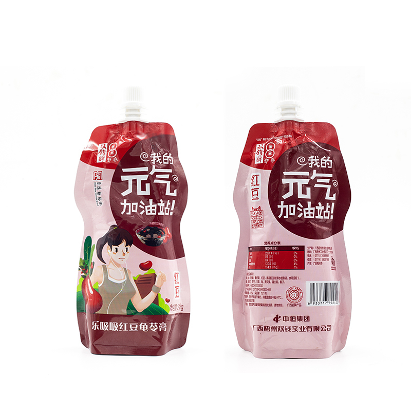 双钱龟苓膏 中华老字号 双钱 乐吸吸红豆龟苓膏218g 果冻布丁 梧州特产 营养品