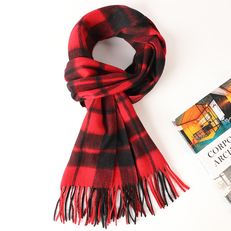 牧绒多斯羊绒围巾女100纯羊绒高端礼盒装 围脖男士秋冬装百搭品牌保暖