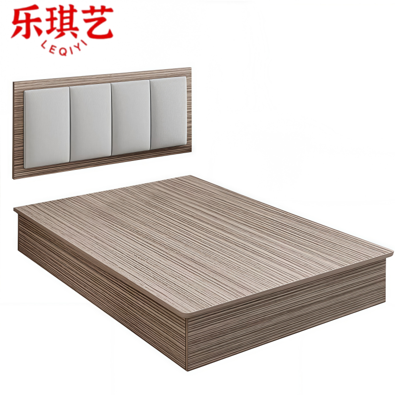 乐琪艺木质1.8米大床B08张高清大图
