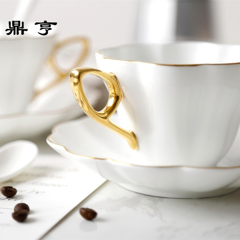 鼎亨北欧式骨瓷咖啡杯套装英式下午茶具创意陶瓷英式红茶杯碟套装