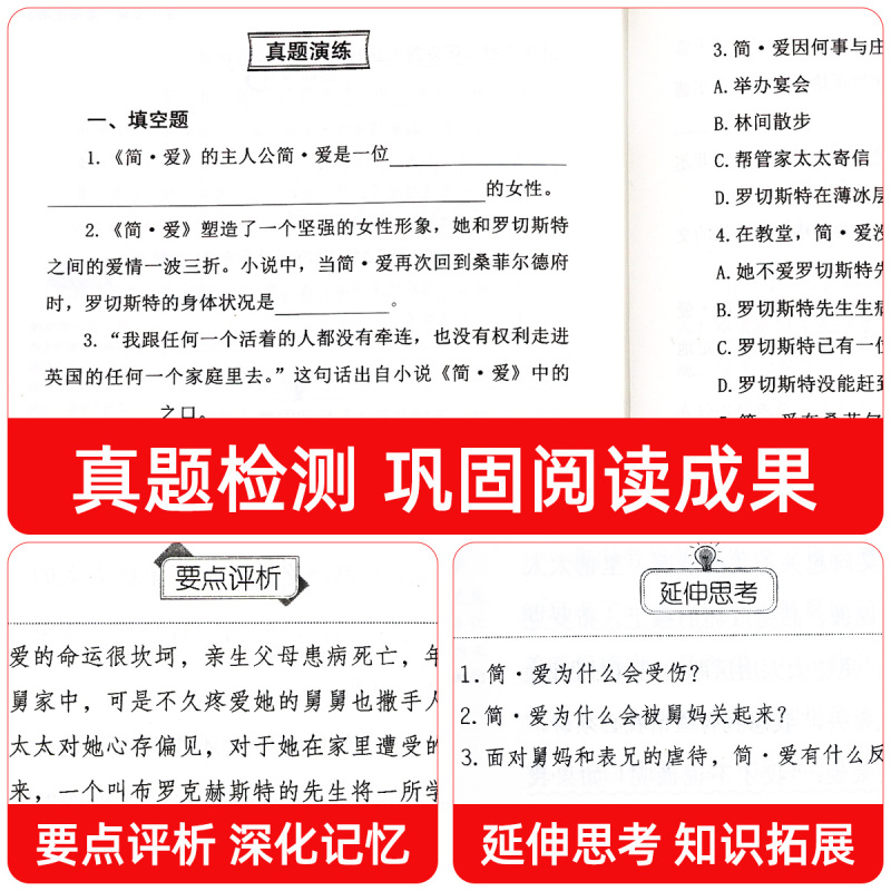 [配套人教版]儒林外史+新版 简·爱 [正版]九年级2册 简爱和儒林外史吴敬梓原著完整版必读初三课外书初中课外阅读书籍上