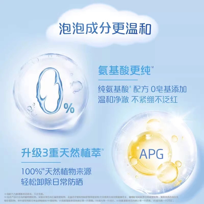 妮维雅NIVEA云柔植萃氨基酸洁面泡泡180ml*2瓶(氨基酸清爽净透 ) 洁面摩丝/泡沫高清大图