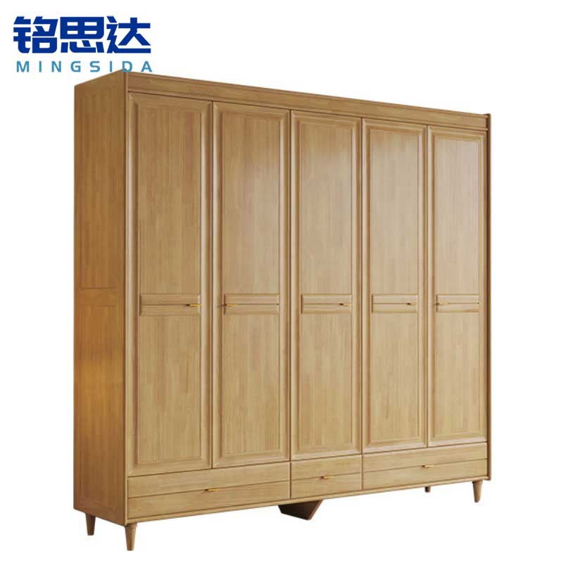 铭思达实木衣柜五门198*61*210cm台高清大图