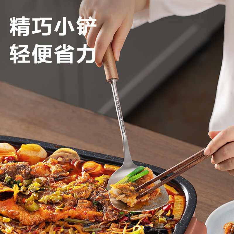 苏泊尔锅铲不锈钢防滑耐磨小巧轻便易清洗KLA33AW10高清大图