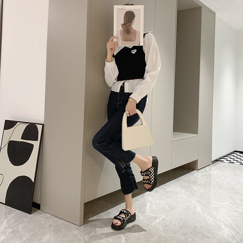戈佳妮2023年夏季新款厚底拖鞋舒适夏季简约女鞋