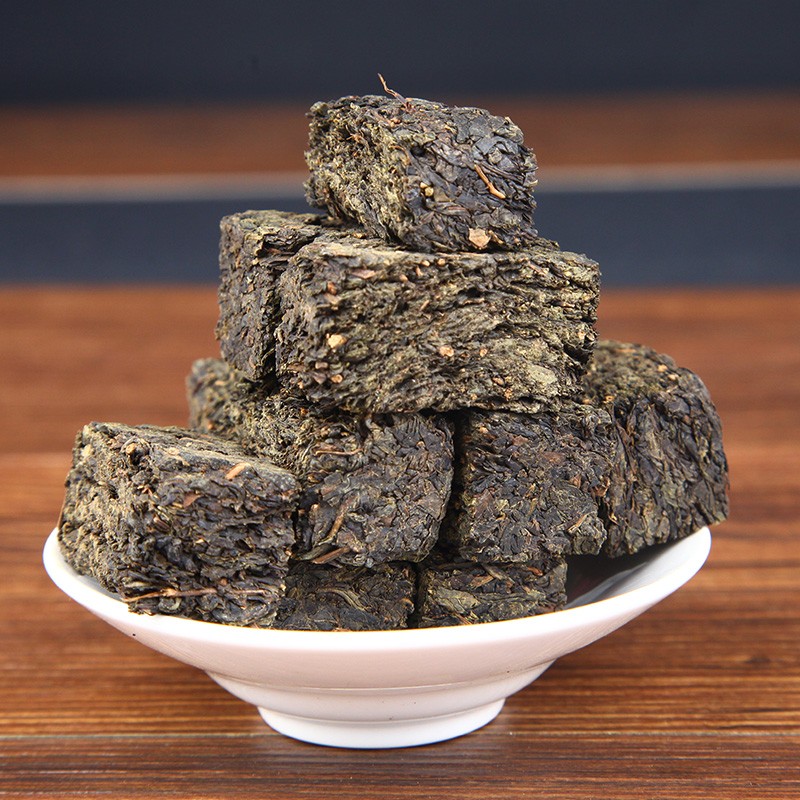 白沙溪茶叶安化黑茶金花茯茶砖茶5年陈福天下640g礼盒装送礼袋高清大图