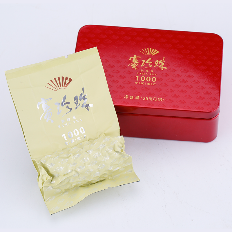 八马茶叶 迷你赛珍珠1000 安溪浓香型特级铁观音乌龙茶 小礼盒装25g*2盒