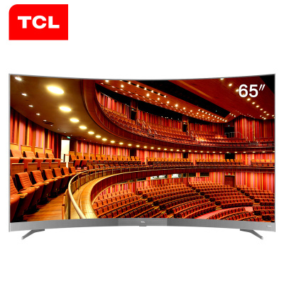 TCL 65A950C 65英寸 4K曲面HDR 人工智能 32核超高清安卓智能LED电视（枪色）