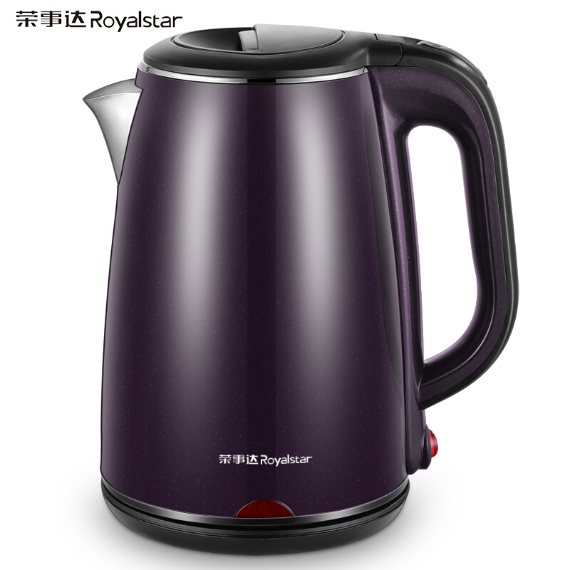 荣事达royalstar电水壶电热水壶304不锈钢18l双层防烫烧水壶开水壶rsd
