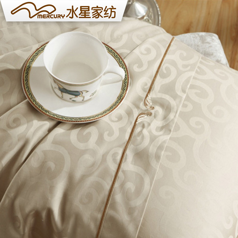 水星(MERCURY)家纺 酒店四件套全棉纯棉欧式大提花4件套被套床单其他床上用品 轻奢生活