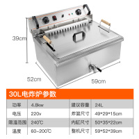 油炸锅商用摆摊薯条电炸锅薯塔法耐(FANAI)电炸炉大容量炸串油炸机煤燃气 豪华单缸*30L电炸炉-定时限温款