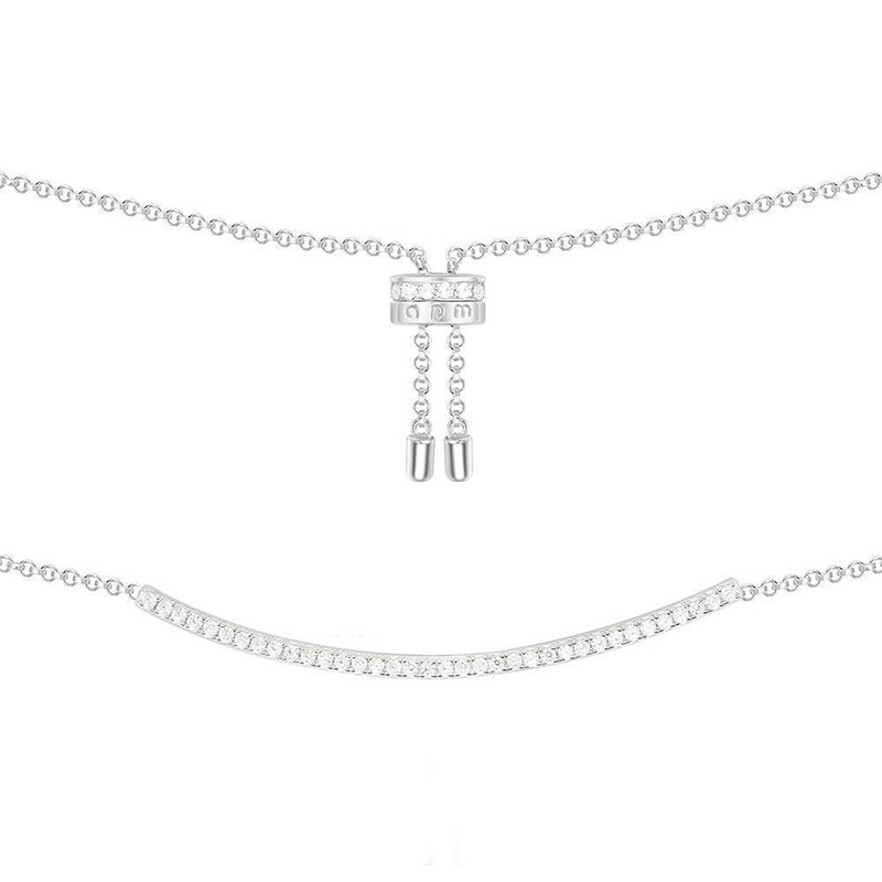 APM Monaco项链时尚锁骨链S925银吊坠ins简约气质颈链AC2945OX高清大图