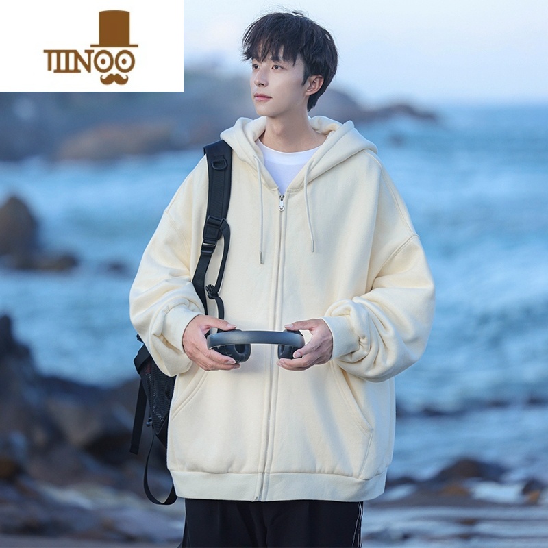 YANXU外套男2023新款潮牌美式棒球服青少年宽松休闲夹克开衫卫衣高清大图