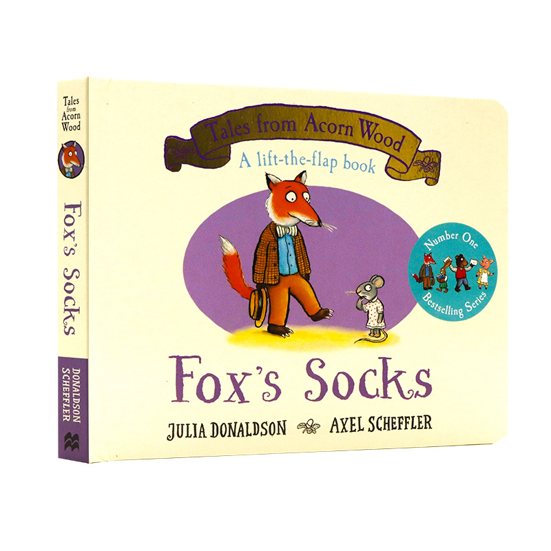 [正版]橡树林故事集1 狐狸先生的袜子英文原版绘本 Fox’s Socks 纸板翻翻书Tales From Acorn