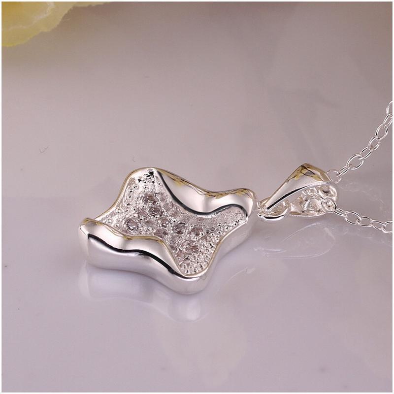 N625 Women Silver Necklace 镀925纯银女项链日韩版锁骨链潮人送女朋友七夕情人节礼物