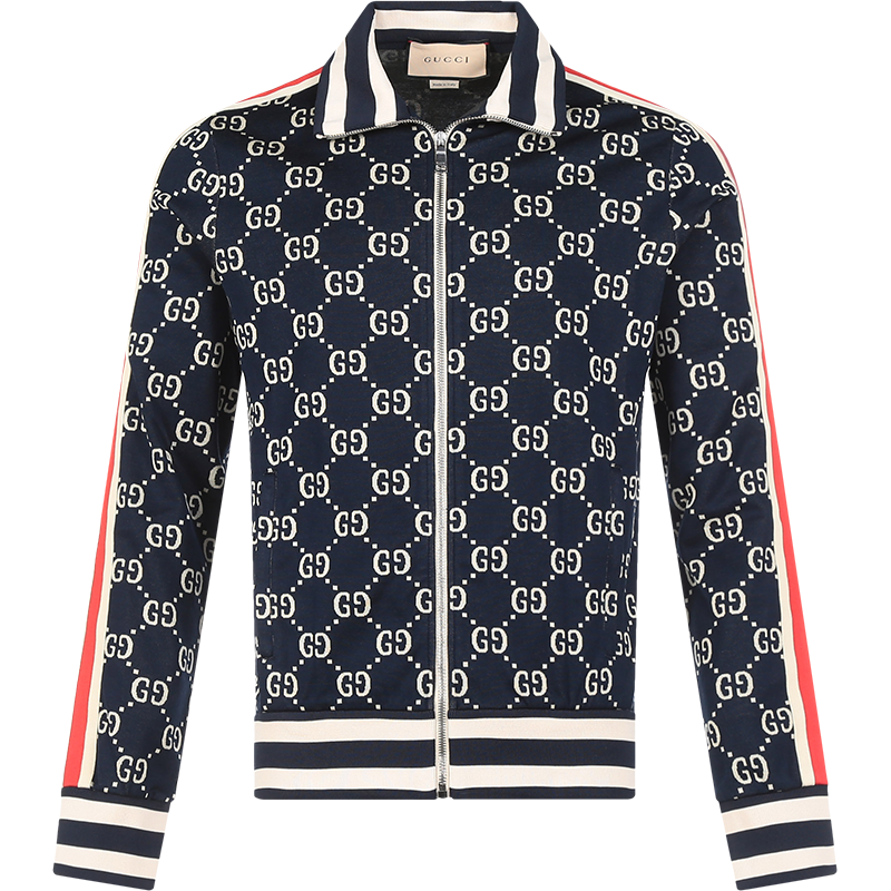 古驰 gucci 男士棉质高领拉链卫衣开衫运动衫外套496919 x9v05