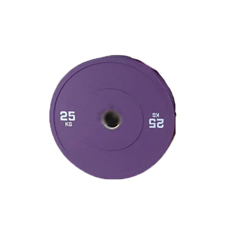 彩色杠铃片 竞赛橡胶杠铃片健身房抗摔杠铃片 25kg(两个)