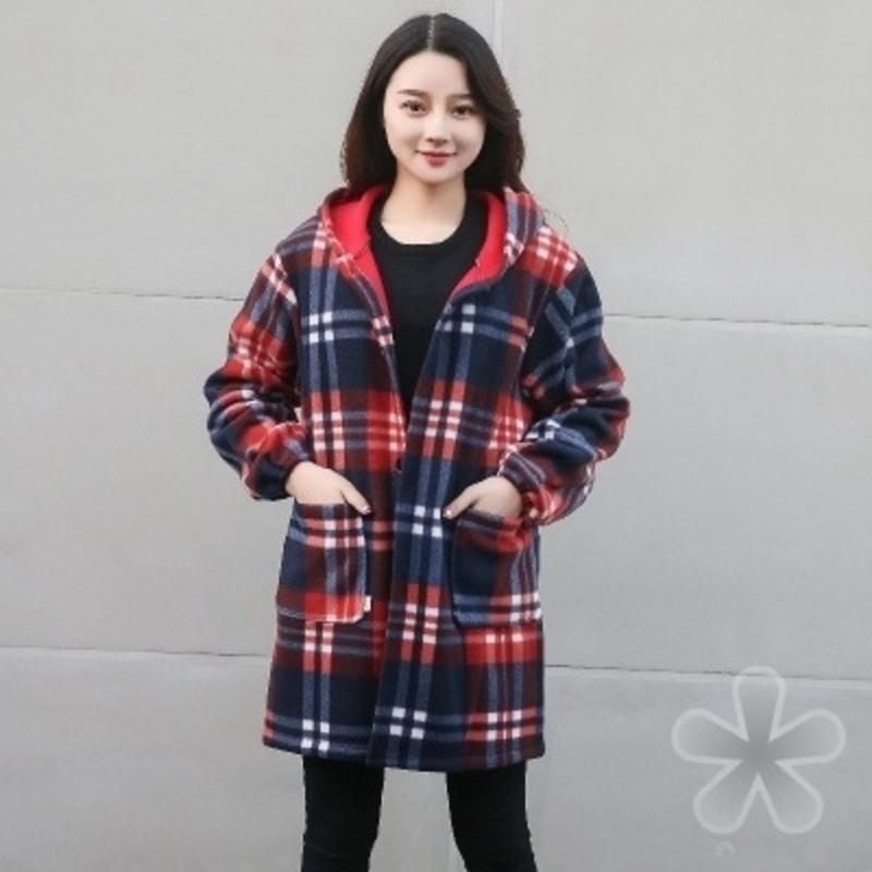冬季男绒加长袖护家用保暖绒面女士衣大人罩衣围裙大褂厨房工作服