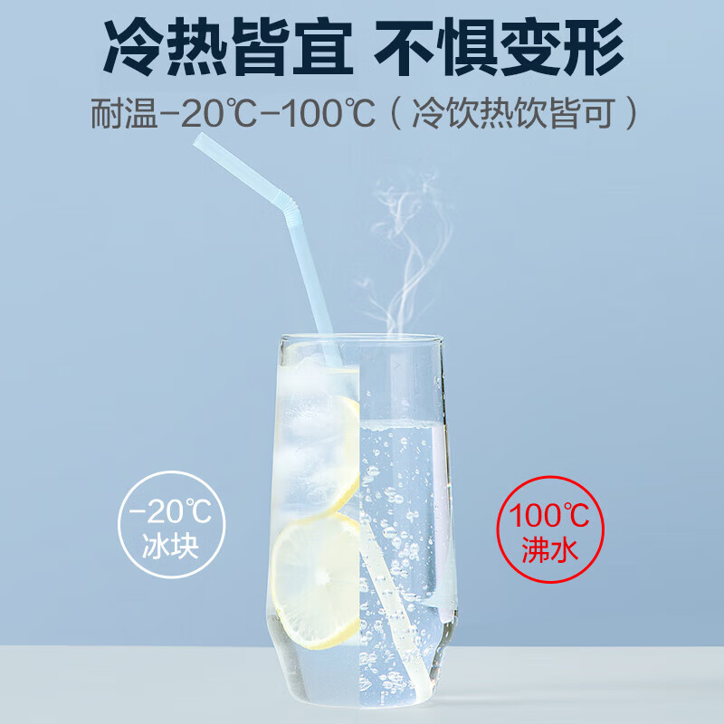 茶花(CHAHUA) 一次性吸管 独立包装食品级可弯曲饮料用儿童老人产妇用100支高清大图