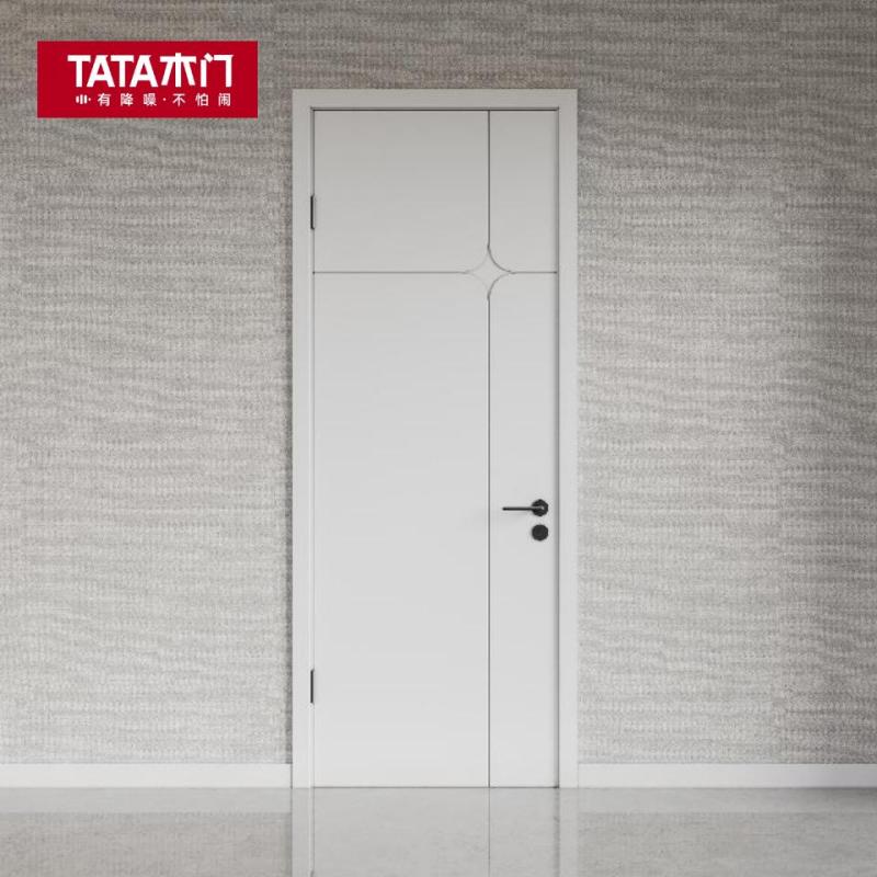 tata木门实木复合大门定制室内门卧室门房门油漆门t008