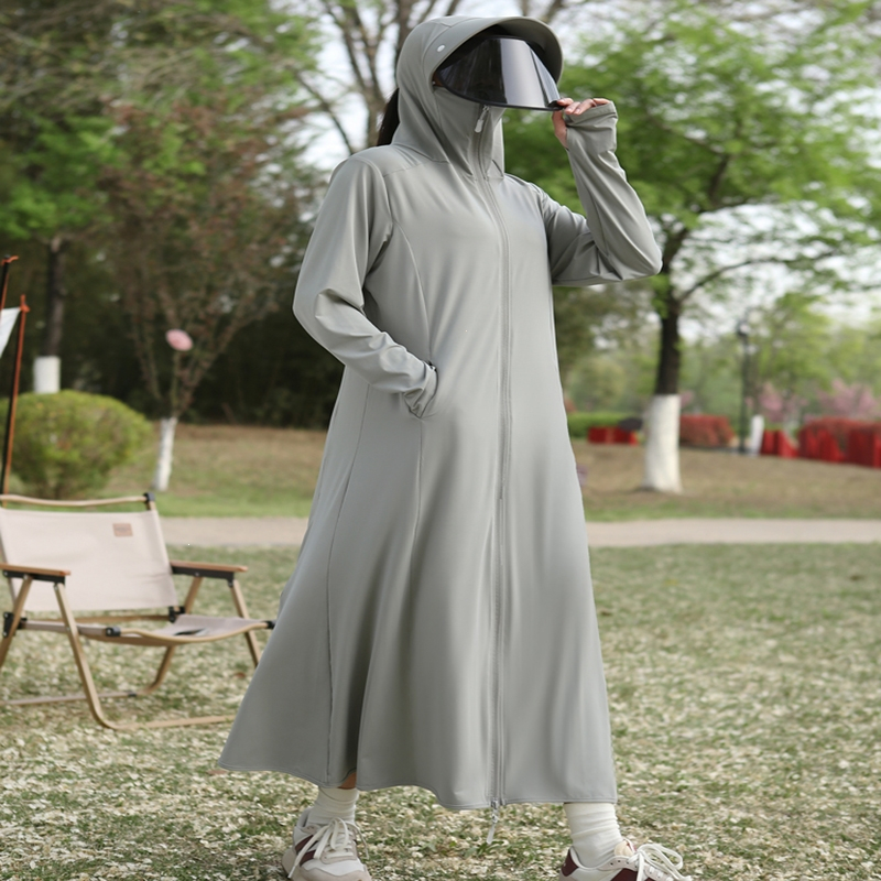 古达防晒衣女夏季长款全身薄透气 防晒服女孩骑车