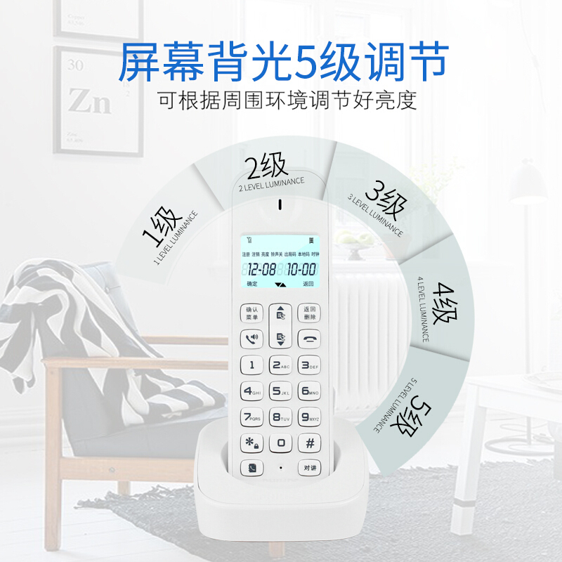 飞利浦（PHILIPS）无绳电话机座机 无线座机子母机 办公家用 DCTG167(白色)