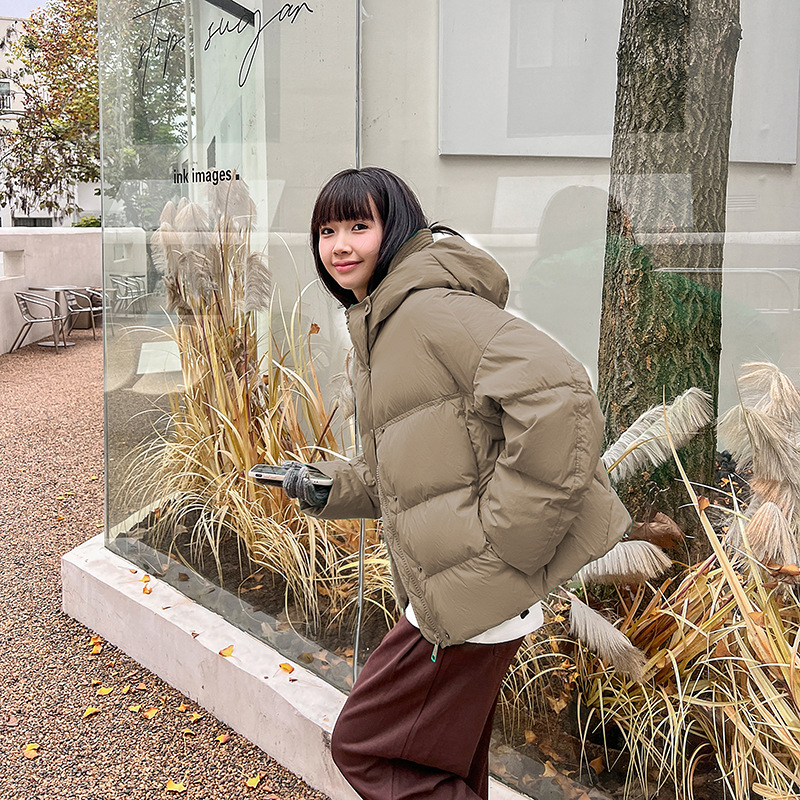 羽绒棉衣棉服女外套2023年秋冬季新款短款面包服港风学生胖MM棉袄_173351 白色 M