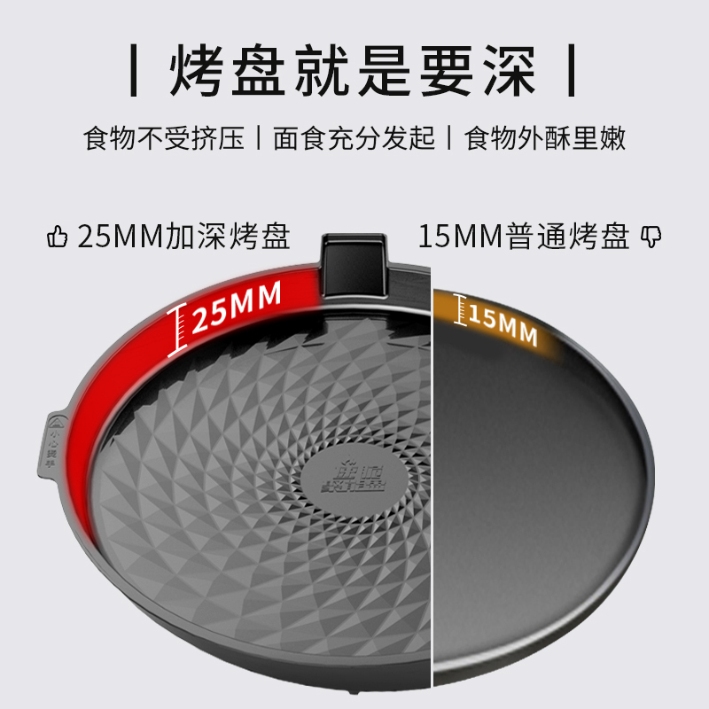 利仁(Liven)电饼铛家用加深多功能煎烤烙饼机下盘可拆悬浮式苏宁自营LR-D3020S