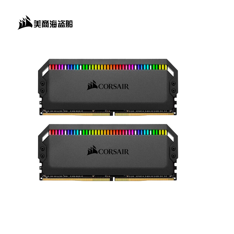 美商海盗船(USCORSAIR)32GB(16G×2)套装DDR4 4000 台式机内存条 统治者铂金CMT RGB灯条高清大图
