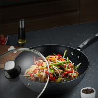 BRKGermany德国厨具慕尼黑不粘锅套锅炒锅30cm&煎锅24cm双面麦饭石不粘锅具套装仿荷叶精铁锅平底锅燃气灶专用