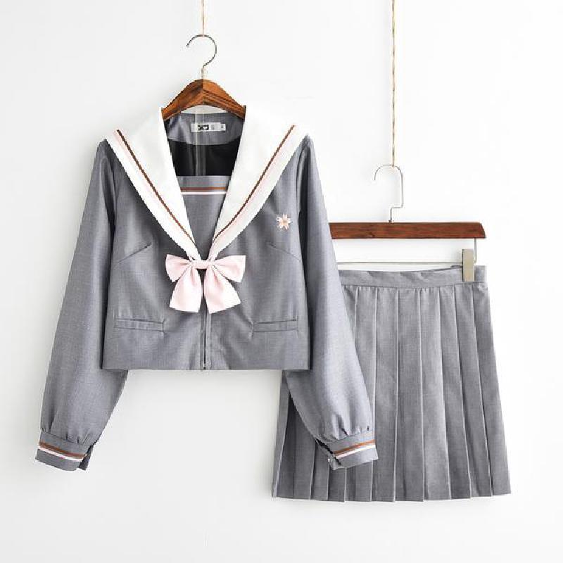 水手服日系学生学院风上衣jk制服韩版校服长袖套装臻依缘