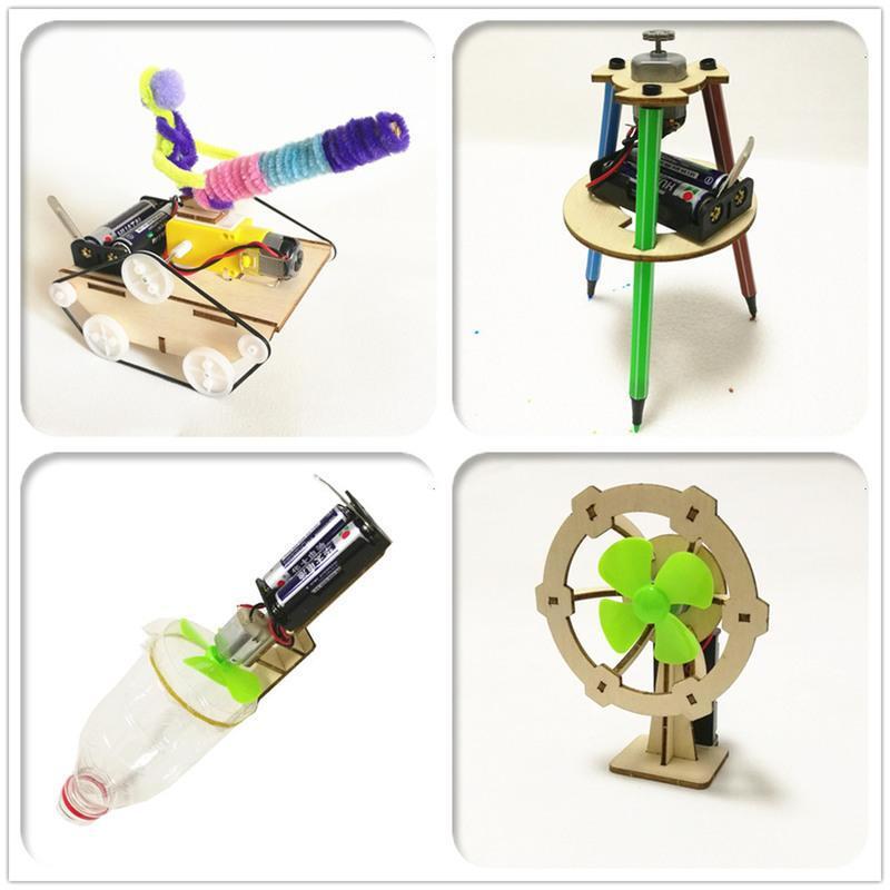 坦克车科技小发明小制作diy材料包学生科技课手工作业拼装玩具小人拉