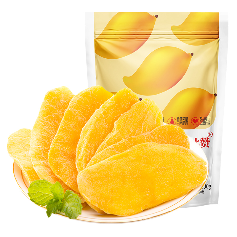 比比赞芒果干水果干脯蜜饯网红休闲零食品小吃 100g