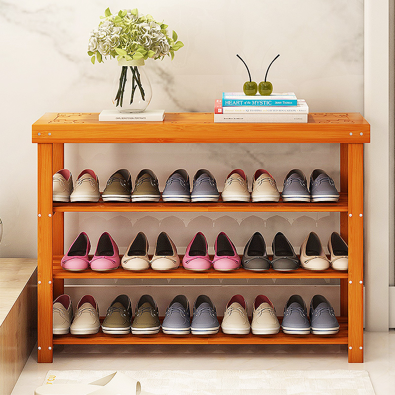 汐岩换鞋凳实木储物矮长凳子简易经济型多层鞋架穿鞋柜家用入口可坐高清大图