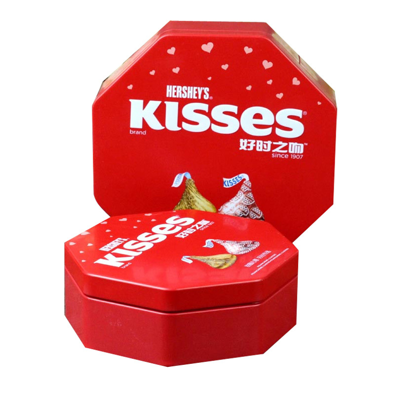 好时(Hershey’s) kisses好时牛奶巧克力12粒八角铁盒结婚喜糖礼盒装(不含礼袋)高清大图