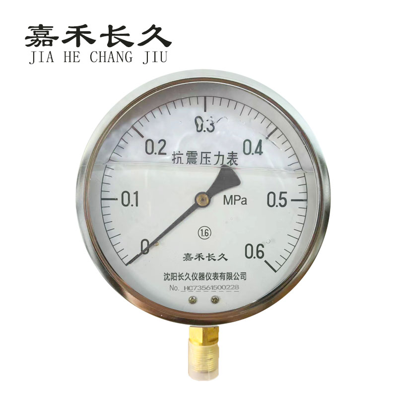 嘉禾长久+耐震压力表检测定制型+YTN150+块 0-0.6Mpa
