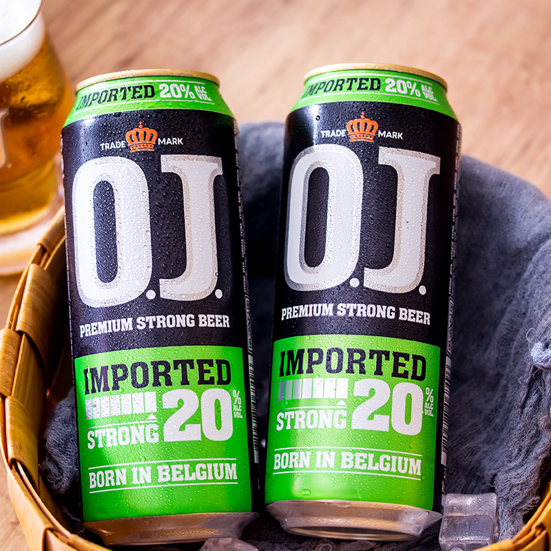 OJ20度烈性啤酒荷兰原装进口高度啤酒500ml*24罐强劲整箱啤酒O.J.