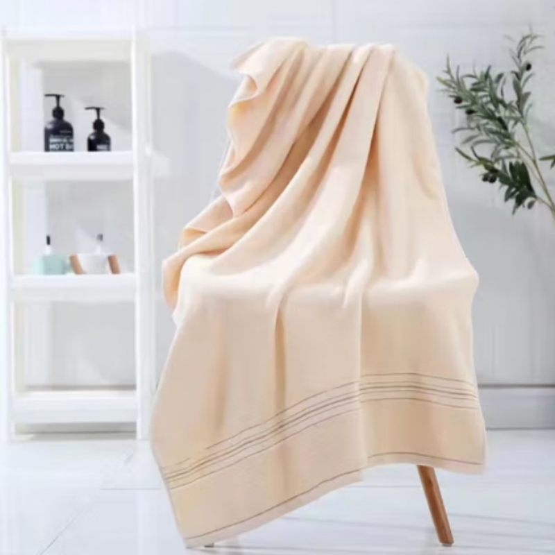 世纪金鹰全棉素缎浴巾家用成人浴巾70*140cm390g/条 390g高清大图