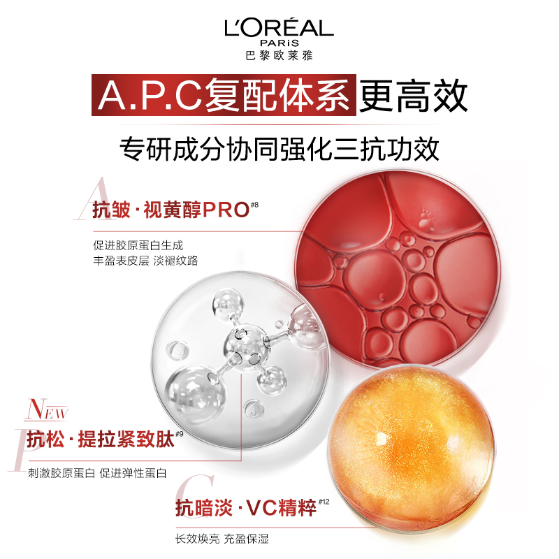 欧莱雅复颜专研抗皱紧致套装(乳液110ml +柔肤水65ml*2+日霜25ml*2)补水保湿抗皱化妆品正品高清大图