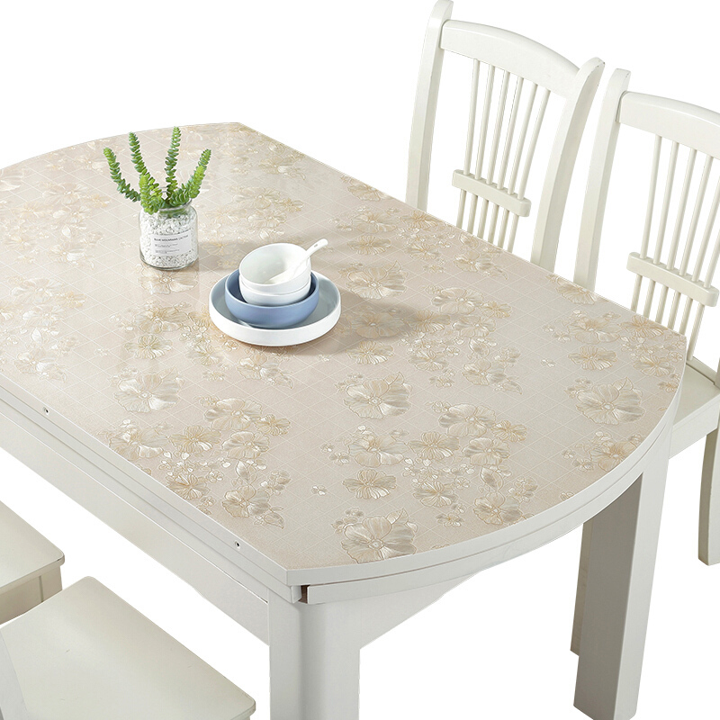 加厚水晶板透明桌垫pvc软玻璃餐桌垫椭圆形桌布防水防烫防油免洗