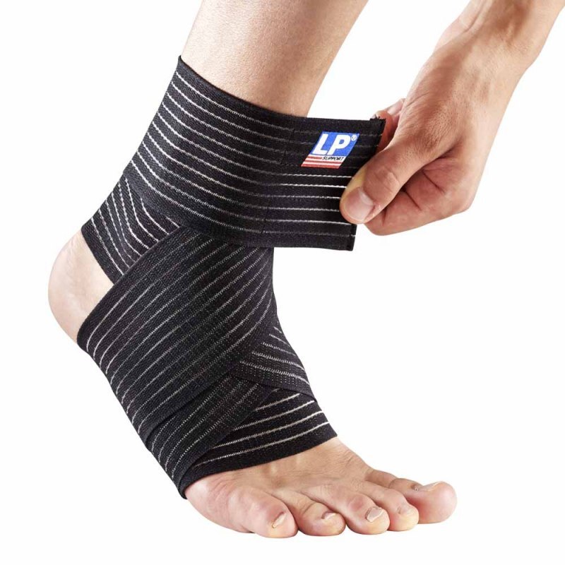 lp护具自粘弹性绷带运动护踝男女跑步扭伤弹力绑带脚腕护脚踝634黑