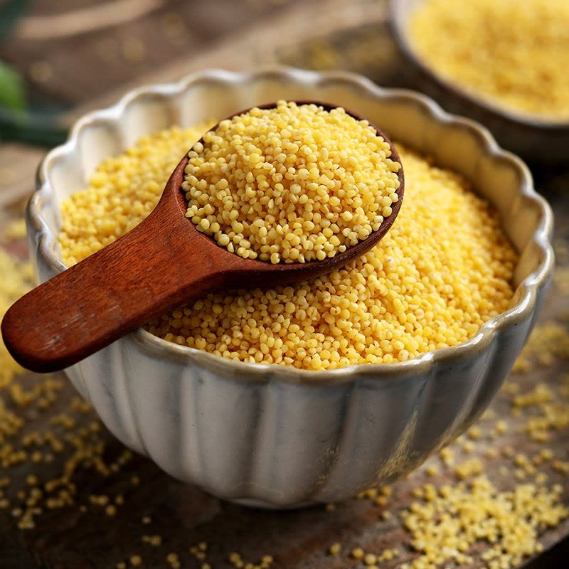 汾都香1000克山西小米黄小米真空装石磨月子米五谷杂粮小米饭养胃米1kg优质袋装图片